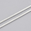 Brass Snake Chain Necklaces X-MAK-T006-11A-S-3