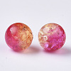Transparent Crackle Acrylic Beads X-CACR-N002-09-2