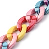 Handmade Opaque Acrylic Curb Chains AJEW-JB00731-3