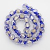 Handmade Gold and Silver Foil Glass Round Beads Strands FOIL-L002-12mm-07-2