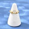 Mother's Day Brass Pave Cubic Zirconia Cuff Open Rings CU-CBACDF6-06G-01-1