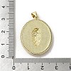 Brass Pave Shell Pendants KK-I708-16D-G-3