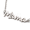 Mother's Day 304 Stainless Steel Ma Ma Link Chains Bracelets BJEW-Q335-01A-P-2