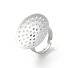 Non-Tarnish 304 Stainless Steel Sieve Ring Settings X-STAS-K278-06B-P-1