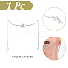 1Pc Alloy Tassel Face Chains with Glass Beads NJEW-GA0001-12-2