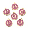 Golden Plated Alloy Enamel Charms ENAM-XCP0001-13O-2
