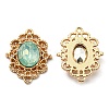 Golden Plated Alloy Oval Connector Charms FIND-B022-02G-03-2