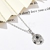Zinc Alloy Crystal Rhinestone Sport Ball Pendant Cable Chain Necklaces NJEW-U024-01P-05-2