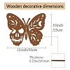 Creative Natural Wooden Wall Hanging Decoration AJEW-WH0331-003-2