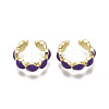 Brass Enamel Cuff Earrings EJEW-R114-027-NF-2