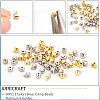 60Pcs 2 Colors Brass Crimp Beads KK-AR0003-88-5