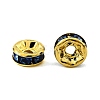Brass Grade A Rhinestone Spacer Beads RSB036NF-14G-3
