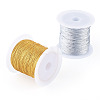 2 Rolls 2 Colors 12-Ply Round PET Metallic Thread MCOR-TA0001-03D-3