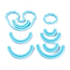 9Pcs Plastic Rainbow & Cloud Fondant Cutter Set DIY-K032-19-2
