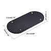 PU Leather Oval Long Bottom for Knitting Bag FIND-WH0032-01A-2