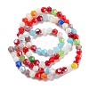 Opaque Solid Color Electroplate Glass Beads Strands EGLA-A039-P4mm-A16-2