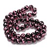 Handmade Silver/Gold Foil Lampwork Beads Strands LAMP-L079-07A-2