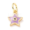 Brass Enamel Pendants KK-M218-10D-RS-1