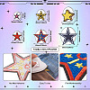 Star Computerized Embroidery Polyester Iron On Patches PATC-TAC0001-02-4