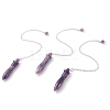 Natural Amethyst Pointed Dowsing Pendulums G-J386-A02-1
