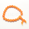 Buddha Meditation Yellow Jade Beaded Stretch Bracelets X-BJEW-R041-8mm-03-1