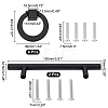 8Sets Zinc Alloy & Stainless Steel Drawer Knobs FIND-AR0001-45EB-2