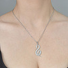 201 Stainless Steel Hollow Snake Pendant Necklace NJEW-OY001-93-2