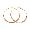 PVD Vacuum Plating 201 Stainless Steel Mesh Chain Shape Big Hoop Earrings with 304 Stainless Steel Pin for Women EJEW-F280-21B-G-1