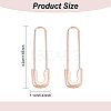 ANATTASOUL 4 Pairs 4 Colors Exquisite Alloy Safety Pin Shape Hoop Earrings for Women EJEW-AN0001-87-2