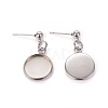 Tarnish Resistant 304 Stainless Steel Stud Earring Settings STAS-L226-019G-P-2