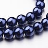 Eco-Friendly Dyed Glass Pearl Round Beads Strands HY-A008-8mm-RB069-2