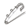 304 Stainless Steel Safety Pins Brooch Findings STAS-C181-01B-P-2