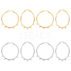 Unicraftale 8Pcs 2 Colors 304 Stainless Steel Huggie Hoop Earring Findings STAS-UN0044-76-1