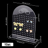 Arch Shaped Acrylic Earring Display Stands EDIS-WH0032-14-2