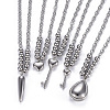 304 Stainless Steel Pendant Necklaces NJEW-O113-05P-2