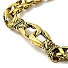 Men's Alloy Interlocking Knot Link Bracelet with Curb Chains BJEW-A129-03AG-3