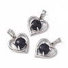 Synthetic Blue Goldstone Pendants G-P484-04P-08-1