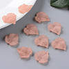 Transparent Frosted Acrylic Leaf Pendants X-PAF002Y-6-7