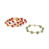 Natural Gemstone Beaded Bracelets Set for Men Women BJEW-TA00012-1