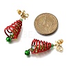 Aluminum Glass Dangle Stud Earrings EJEW-JE06582-4