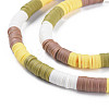 Fixed 4 Color Handmade Polymer Clay Bead Strands CLAY-S096-029D-3