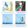 16 Sheets Waterproof PVC Colored Laser Stained Window Film Static Stickers DIY-WH0314-084-3