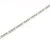 Smooth Surface 304 Stainless Steel Figaro Chain Necklace Making STAS-A028-N022P-2