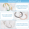 5Pcs 5 Colors Stainless Steel Open Cuff Bangles BJEW-UN0001-29-5