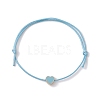 Alloy Enamel Heart Braided Bead Bracelet BJEW-JB09737-06-3