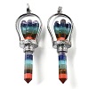 Chakra Natural Mixed Stone Pointed Big Pendants KK-H491-01P-01-1