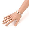 Round Cat Eye Beads Stretch Charm Bracelets BJEW-JB05578-01-5