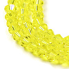Transparent Electroplate Glass Beads Strands EGLA-A039-T4mm-L21-3
