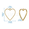 Rack Plating Alloy Open Back Bezel Pendants PALLOY-TA0001-28-8