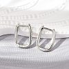 Brass Huggie Hoop Earrings EJEW-L234-61-P-1